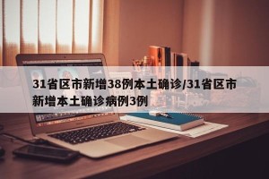 31省区市新增38例本土确诊/31省区市新增本土确诊病例3例